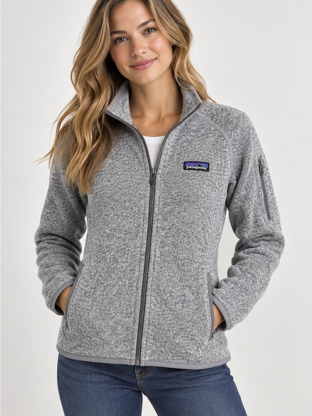 Patagonia Women’s Better Sweater Jacket Small Gray Full Zip Fleece SP19 25542